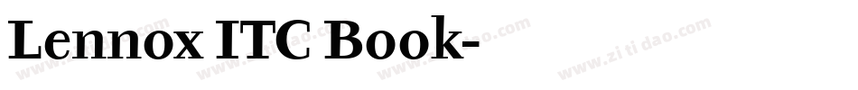Lennox ITC Book字体转换